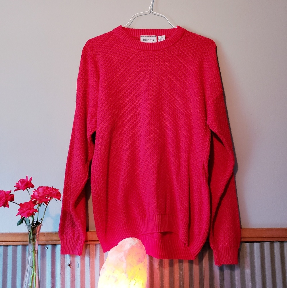 Duplex Design Red Sweater